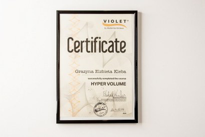 Grażyna Kleba - Certificate